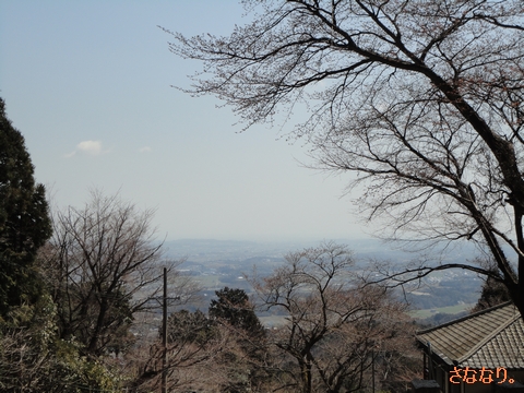 福王神社　参道入り口付近から見下ろす景色
